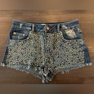 Topshop Rhinestone Shorts